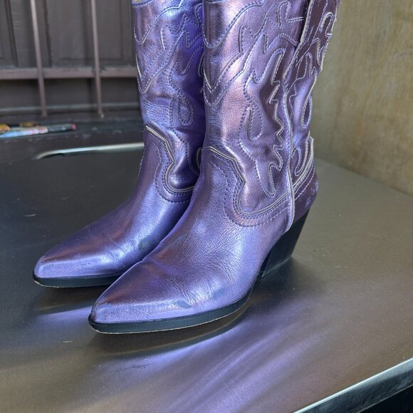 Women's Cowboy Boots -Purple - 7.5 W -  Cowboy Carter! - Picture 8 of 8